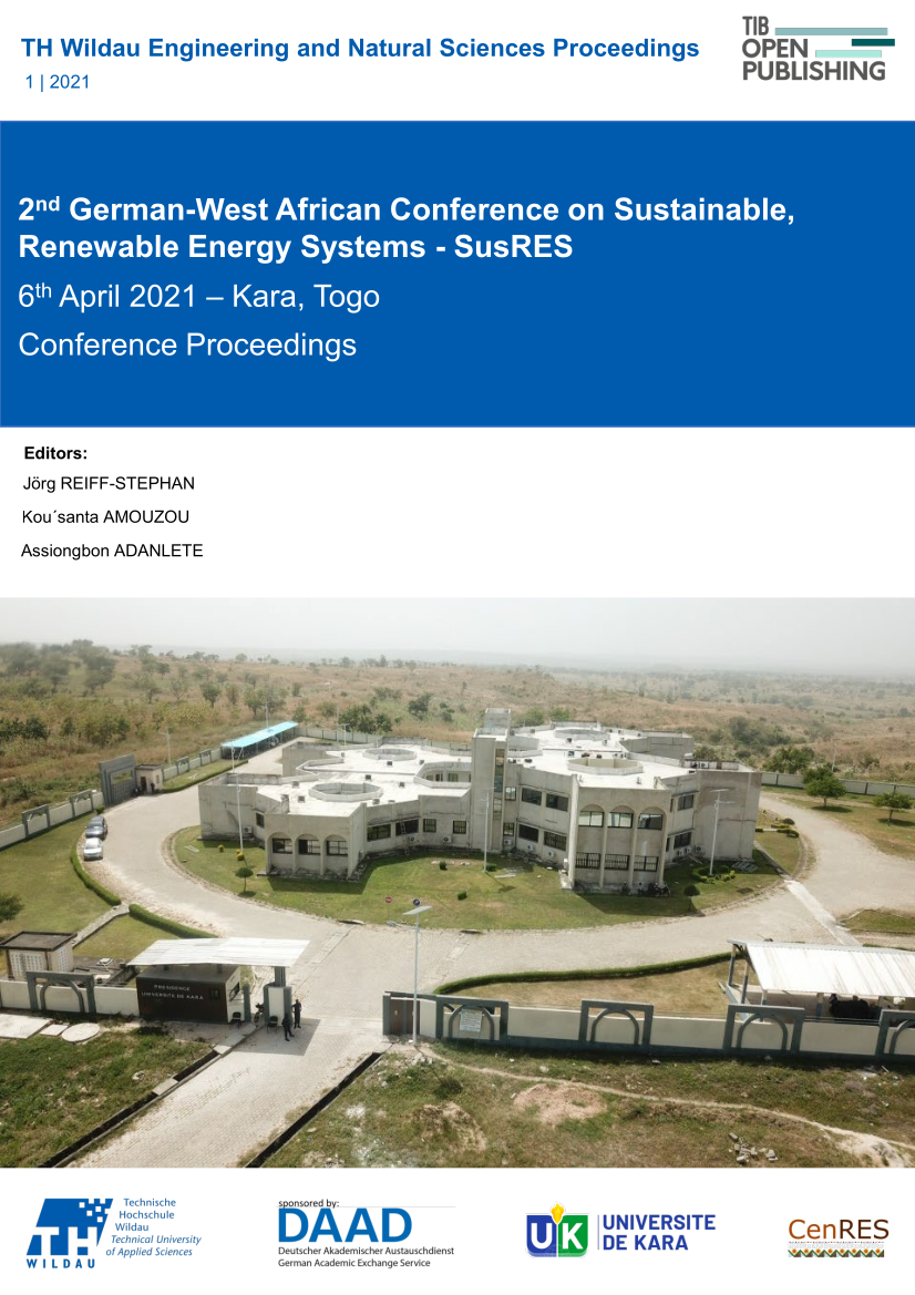 View Vol. 1 (2021): 2nd German-West African Conference on Sustainable, Renewable Energy Systems (SusRES2021)
