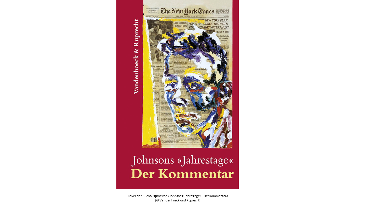 Cover der Buchausgabe von »Johnsons ›Jahrestage‹ – Der Kommentar« (© Vandenhoeck und Ruprecht)