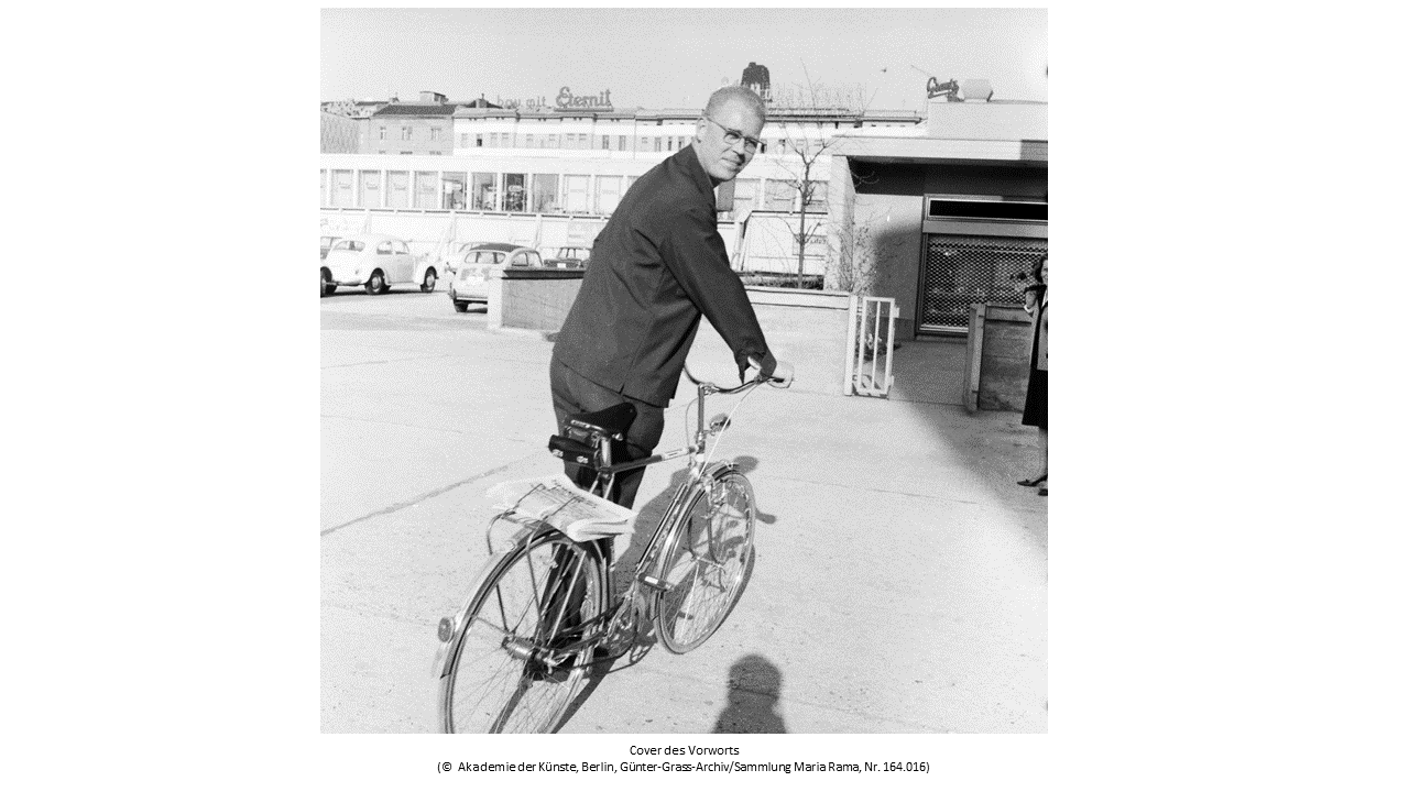 Uwe Johnson, Aktion »Spandauer Volksblatt«, 26. April 1964. Foto: Rama. Akademie der Künste, Berlin, Günter-Grass-Archiv/Sammlung Maria Rama, Nr. 164.016, © AdK