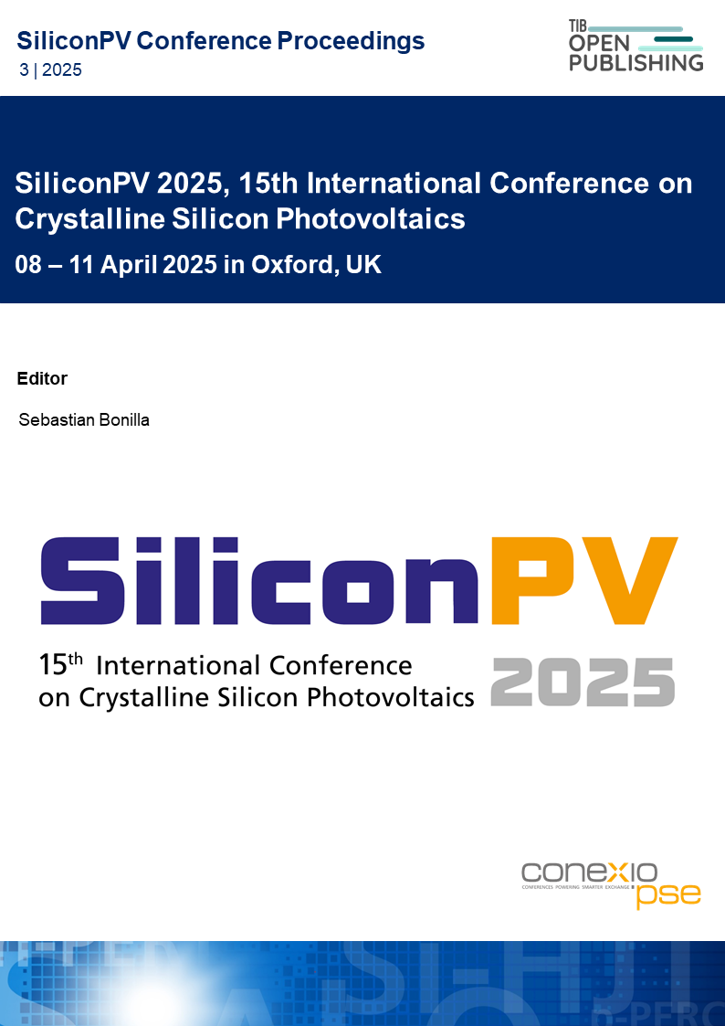                     View Vol. 3 (2025): SiliconPV 2025, 15th International Conference on Crystalline Silicon Photovoltaics 
                